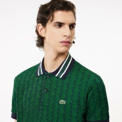 Polos | LACOSTE Polo Motif Monogramme Classic Fit A Col Contraste