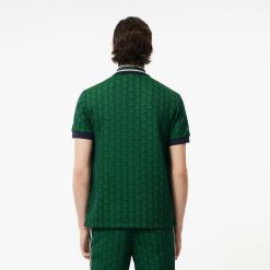 Polos | LACOSTE Polo Motif Monogramme Classic Fit A Col Contraste