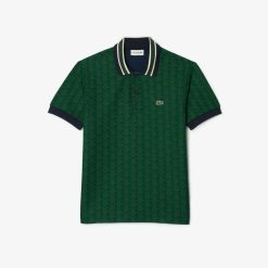 Polos | LACOSTE Polo Motif Monogramme Classic Fit A Col Contraste