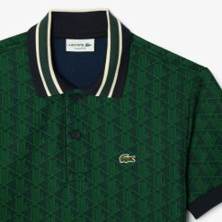 Polos | LACOSTE Polo Motif Monogramme Classic Fit A Col Contraste