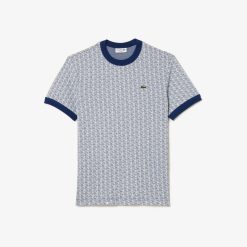 T-Shirts | LACOSTE T-Shirt Regular Fit En Jacquard Monogramme