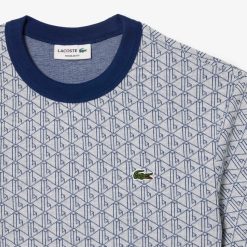 T-Shirts | LACOSTE T-Shirt Regular Fit En Jacquard Monogramme