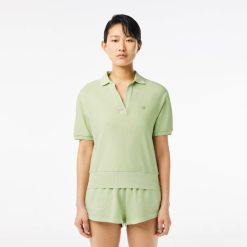 Polos | LACOSTE Polo En Petit Pique De Coton Teinture Naturelle