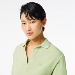 Polos | LACOSTE Polo En Petit Pique De Coton Teinture Naturelle