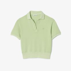 Polos | LACOSTE Polo En Petit Pique De Coton Teinture Naturelle