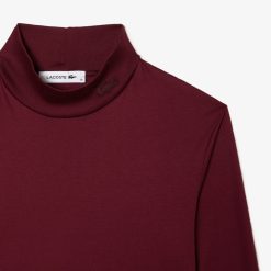 T-Shirts | LACOSTE Col Roule A Manches Longues En Coton Uni