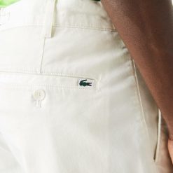 Pantalons & Shorts | LACOSTE Bermuda Slim Fit Uni En Coton Stretch