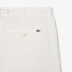 Pantalons & Shorts | LACOSTE Bermuda Slim Fit Uni En Coton Stretch