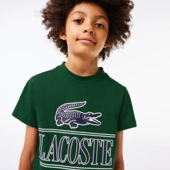 Vetements Garcon | LACOSTE T-Shirt Avec Imprime Sigle En Jersey De Coton