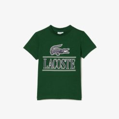 Vetements Garcon | LACOSTE T-Shirt Avec Imprime Sigle En Jersey De Coton