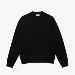 Sweatshirts | LACOSTE Sweatshirt Jogger A Col Rond En Coton Melange Avec Poche Kangourou