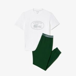 Sous-Vetements & Vetements D'Interieur | LACOSTE Ensemble De Pyjama Avec Pantalon Sigle Contraste