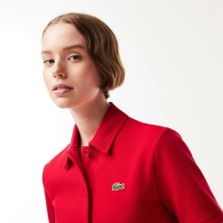 Robes & Jupes | LACOSTE Robe Polo Boutonnee Femme Lacoste En Coton Biologique