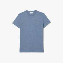 T-Shirts | LACOSTE T-Shirt Col Rond En Jersey De Coton Pima Uni