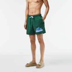 Maillots De Bain | LACOSTE Short De Bain Homme Lacoste Quick Dry Avec Son Sac De Voyage