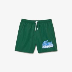 Maillots De Bain | LACOSTE Short De Bain Homme Lacoste Quick Dry Avec Son Sac De Voyage