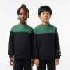 Vetements Garcon | LACOSTE Sweatshirt Enfant Color-Block En Molleton De Coton Biologique