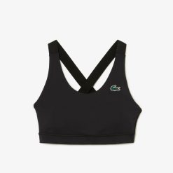 Brassieres & Leggings | LACOSTE Brassiere Femme Lacoste Sport A Bretelles Croisees