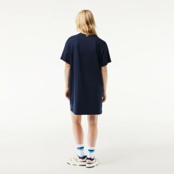 Robes & Jupes | LACOSTE Robe T-Shirt Oversize Broderie Tennis