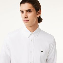 Chemises | LACOSTE Chemise Regular Fit En Coton Premium Uni