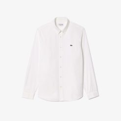 Chemises | LACOSTE Chemise Regular Fit En Coton Premium Uni