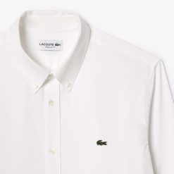 Chemises | LACOSTE Chemise Regular Fit En Coton Premium Uni