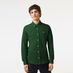 Chemises | LACOSTE Chemise Homme Lacoste Slim Fit En Pique De Coton