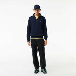 Pullovers | LACOSTE Sweatshirt A Col Montant Zippe En Coton Uni