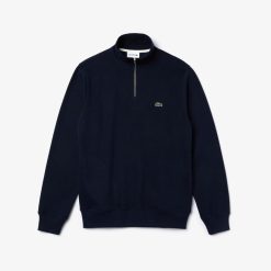 Pullovers | LACOSTE Sweatshirt A Col Montant Zippe En Coton Uni