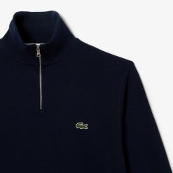 Pullovers | LACOSTE Sweatshirt A Col Montant Zippe En Coton Uni