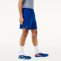 Vetements De Sport | LACOSTE Short A Carreaux Homme Lacoste Sport En Mesh Extensible