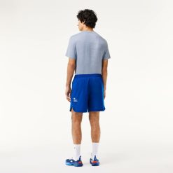 Vetements De Sport | LACOSTE Short A Carreaux Homme Lacoste Sport En Mesh Extensible