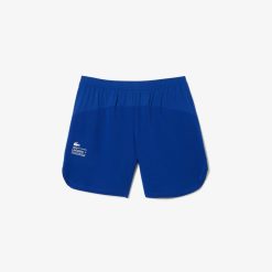 Vetements De Sport | LACOSTE Short A Carreaux Homme Lacoste Sport En Mesh Extensible