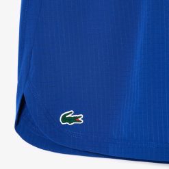 Vetements De Sport | LACOSTE Short A Carreaux Homme Lacoste Sport En Mesh Extensible