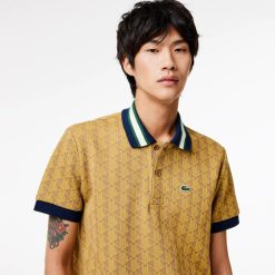 Polos | LACOSTE Polo Motif Monogramme Classic Fit A Col Contraste