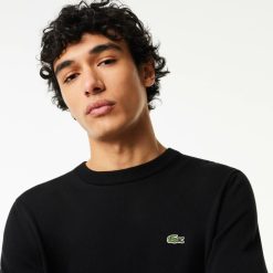 Pullovers | LACOSTE Pull A Col Rond En Coton Uni