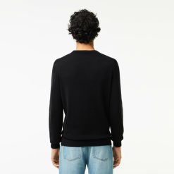 Pullovers | LACOSTE Pull A Col Rond En Coton Uni