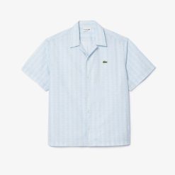 Chemises | LACOSTE Chemise Manches Courtes Imprime Monogramme