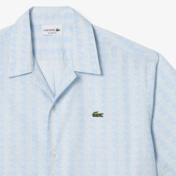 Chemises | LACOSTE Chemise Manches Courtes Imprime Monogramme