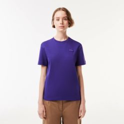 T-Shirts | LACOSTE T-Shirt Avec Crocodile En Relief Sur La Poitrine