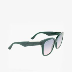 Lunettes De Soleil | LACOSTE Lunettes De Soleil Femme Rectangulaires Croco Skin En Acetate