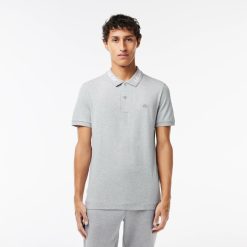 Polos | LACOSTE Polo Homme Slim Fit En Pique Stretch Avec Marquage Lacoste