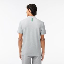 Polos | LACOSTE Polo Homme Slim Fit En Pique Stretch Avec Marquage Lacoste