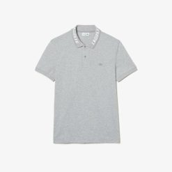 Polos | LACOSTE Polo Homme Slim Fit En Pique Stretch Avec Marquage Lacoste