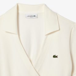 Robes & Jupes | LACOSTE Robe Manches Courtes En Mini Pique Extensible