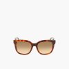 Lunettes De Soleil | LACOSTE Lunettes De Soleil Femme Rectangulaires Croco Skin En Acetate