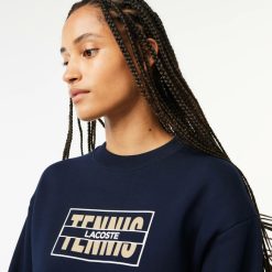 Sweatshirts | LACOSTE Sweatshirt Jogger Oversize Imprime Tennis En Molleton