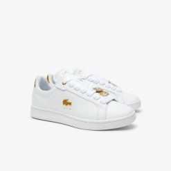 Sneakers | LACOSTE Sneakers Carnaby Pro Femme Lacoste En Cuir Avec Detail Metallique