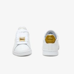 Sneakers | LACOSTE Sneakers Carnaby Pro Femme Lacoste En Cuir Avec Detail Metallique