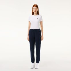 Pantalons & Shorts | LACOSTE Pantalon De Survetement Jogger Femme Lacoste En Molleton